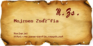 Mojzses Zsófia névjegykártya