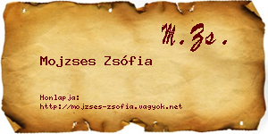 Mojzses Zsófia névjegykártya